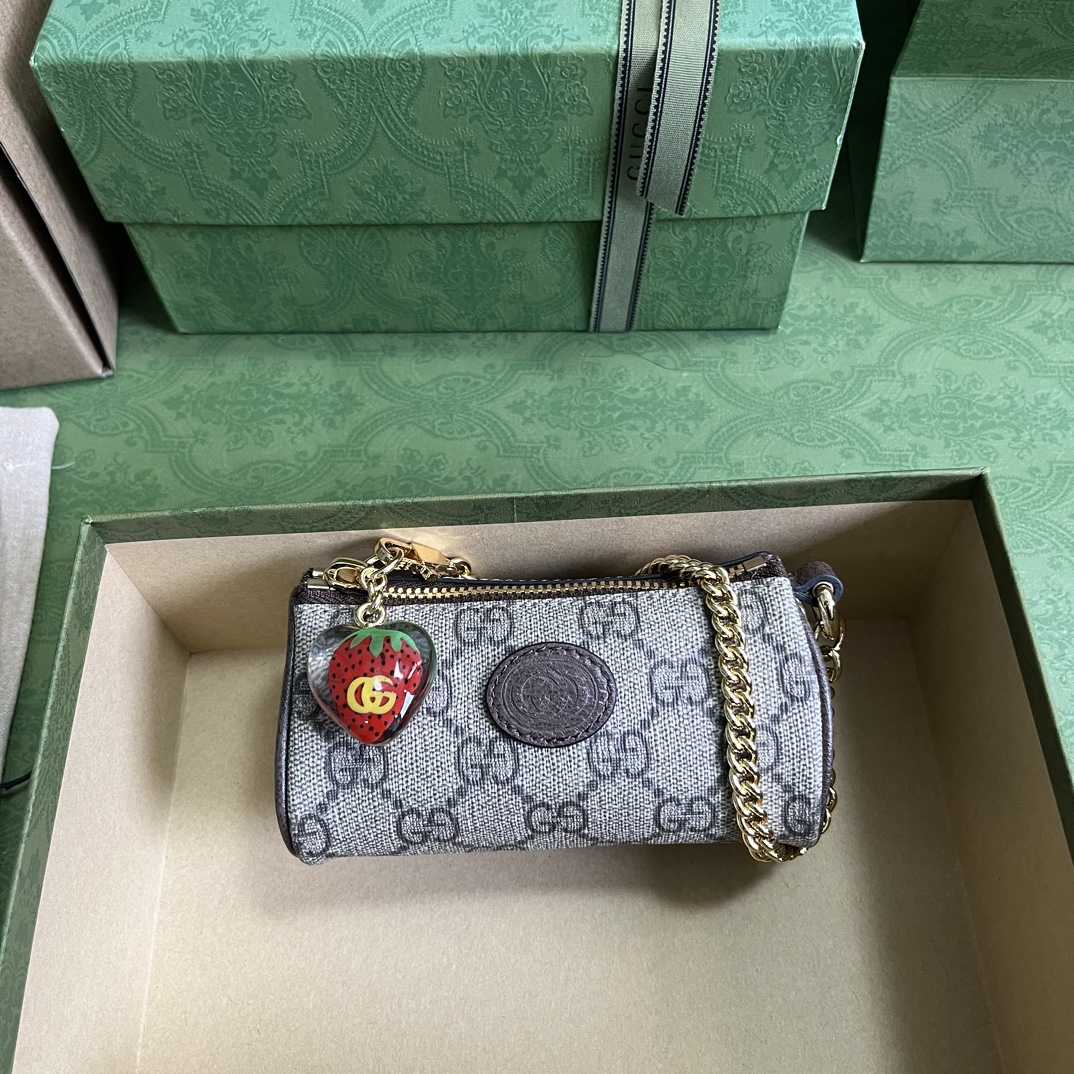 Gucci Coin Purse With Double G Strawberry  - DopestKickz