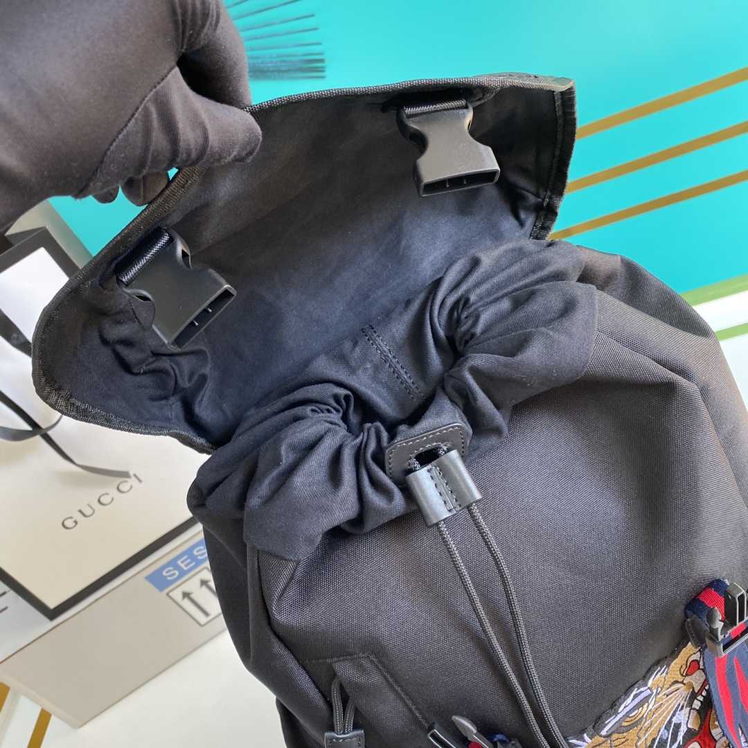 Gucci Techno Canvas Embroidered Tiger Black(32-45-14cm) - DopestKickz