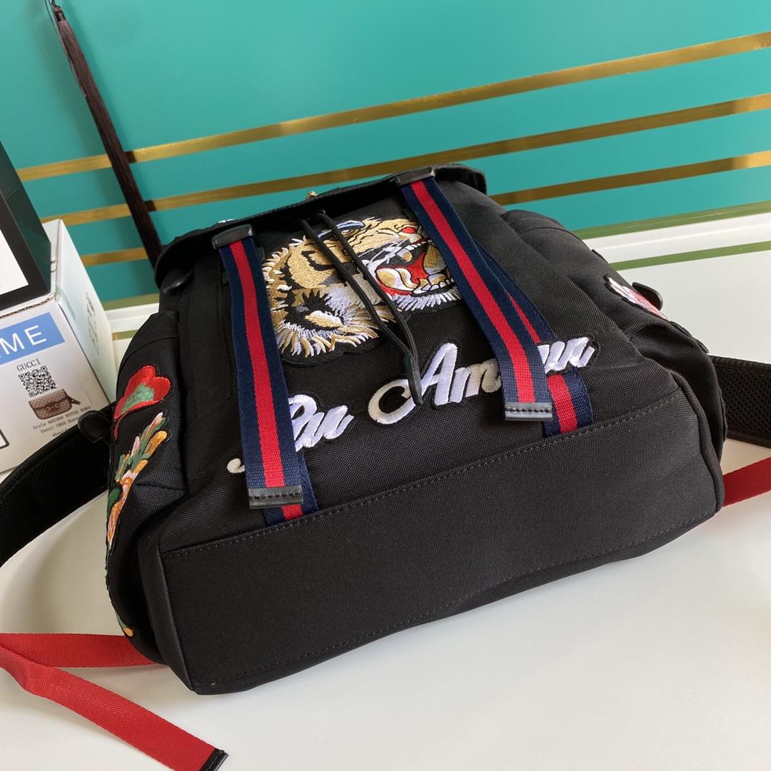 Gucci Techno Canvas Embroidered Tiger Black(32-45-14cm) - DopestKickz