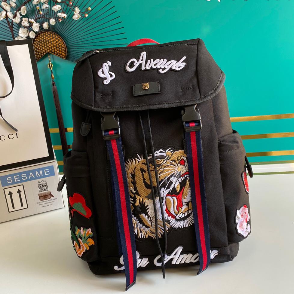 Gucci Techno Canvas Embroidered Tiger Black(32-45-14cm) - DopestKickz