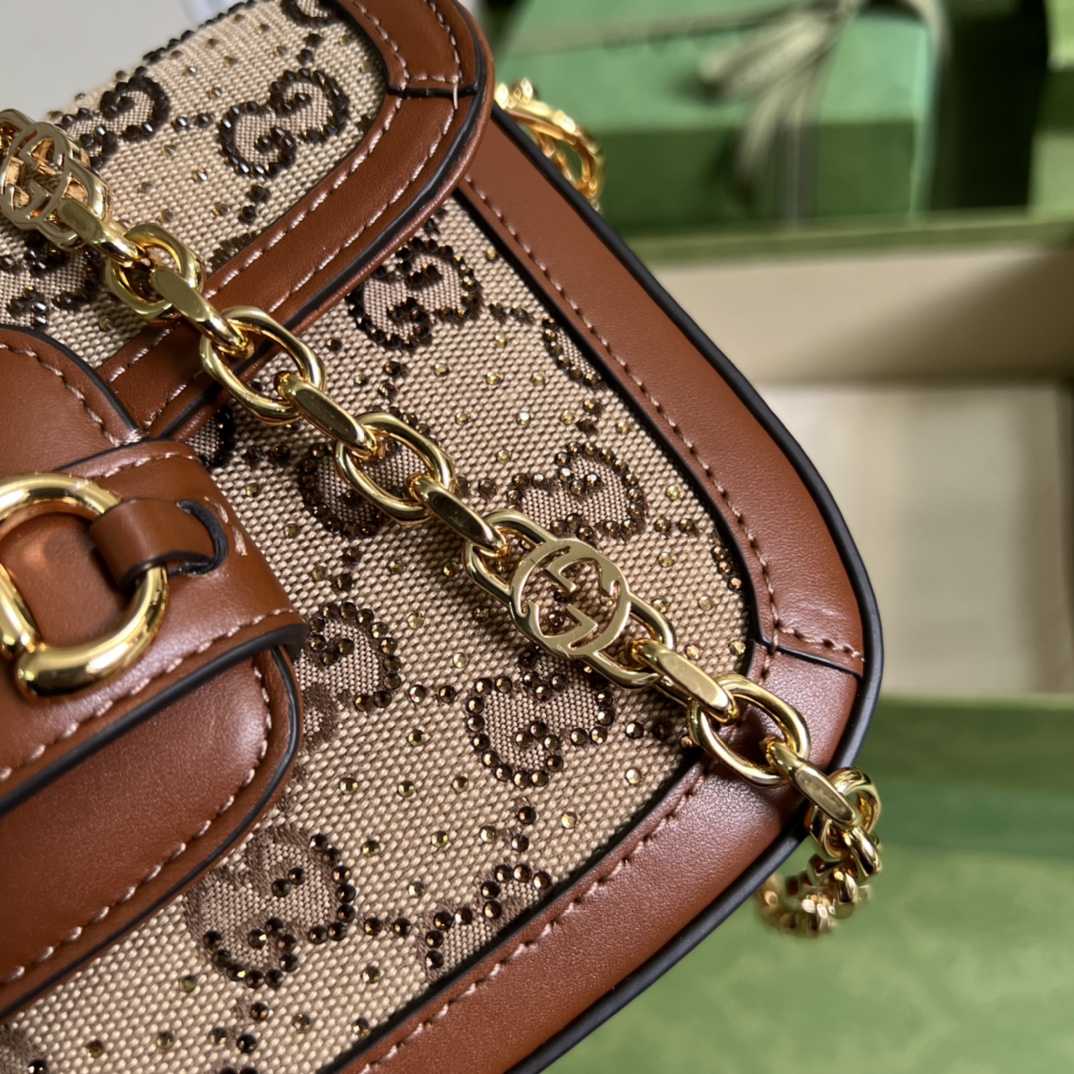 Gucci Horsebit 1955 GG Mini Bag(20.5x14x5cm)   - DopestKickz