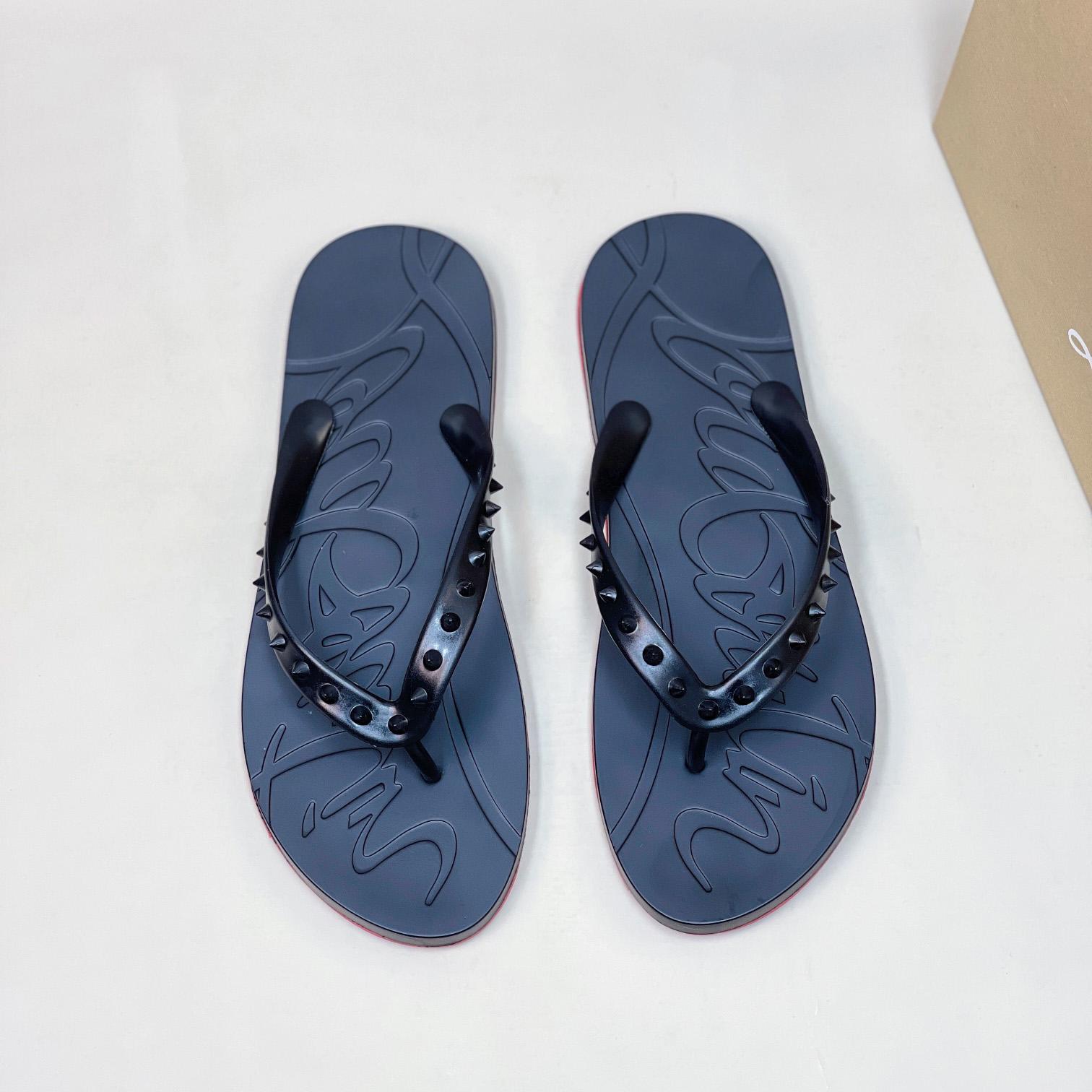 Christian Louboutin Loubi Flip Man Flip-flops - Rubber - DopestKickz