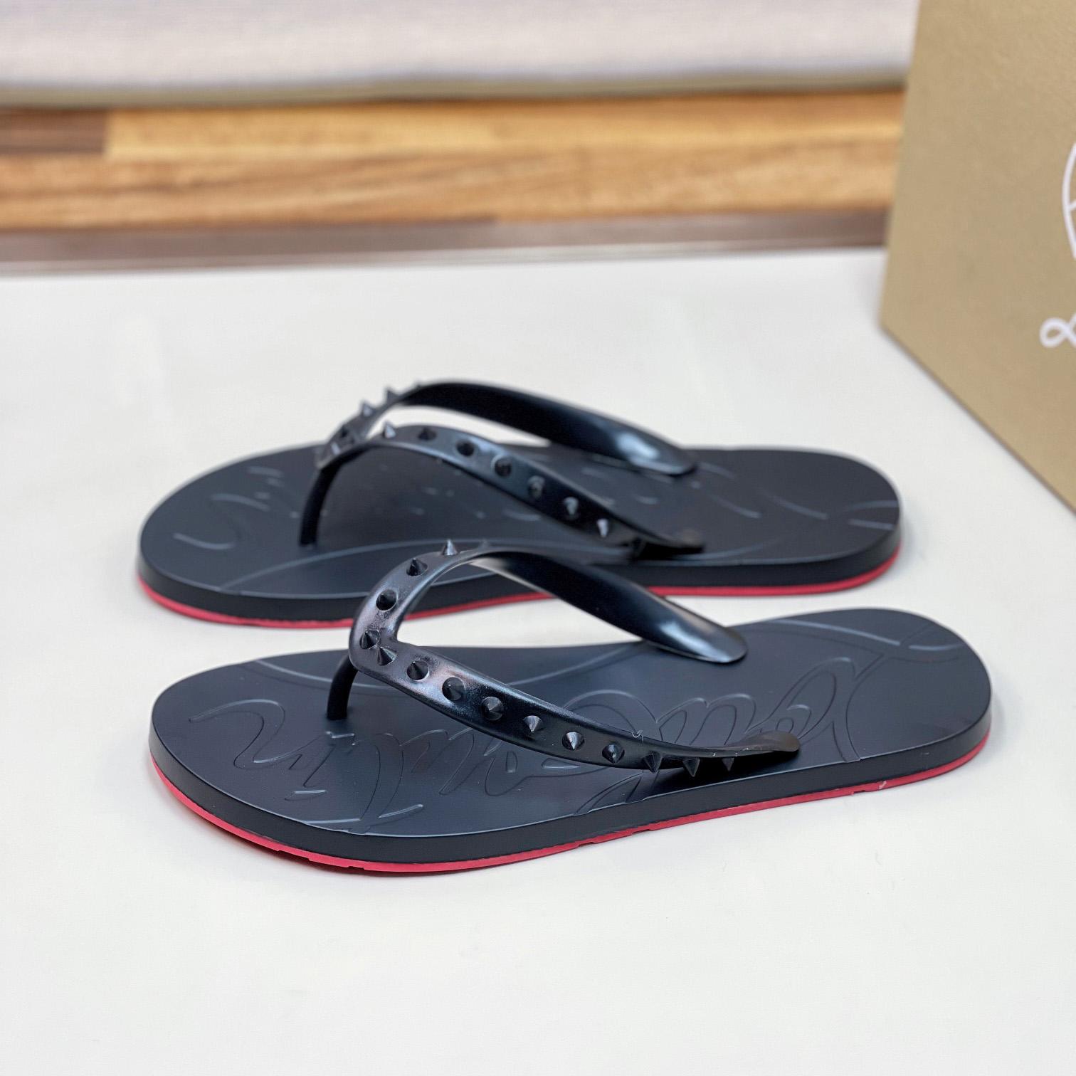 Christian Louboutin Loubi Flip Man Flip-flops - Rubber - DopestKickz