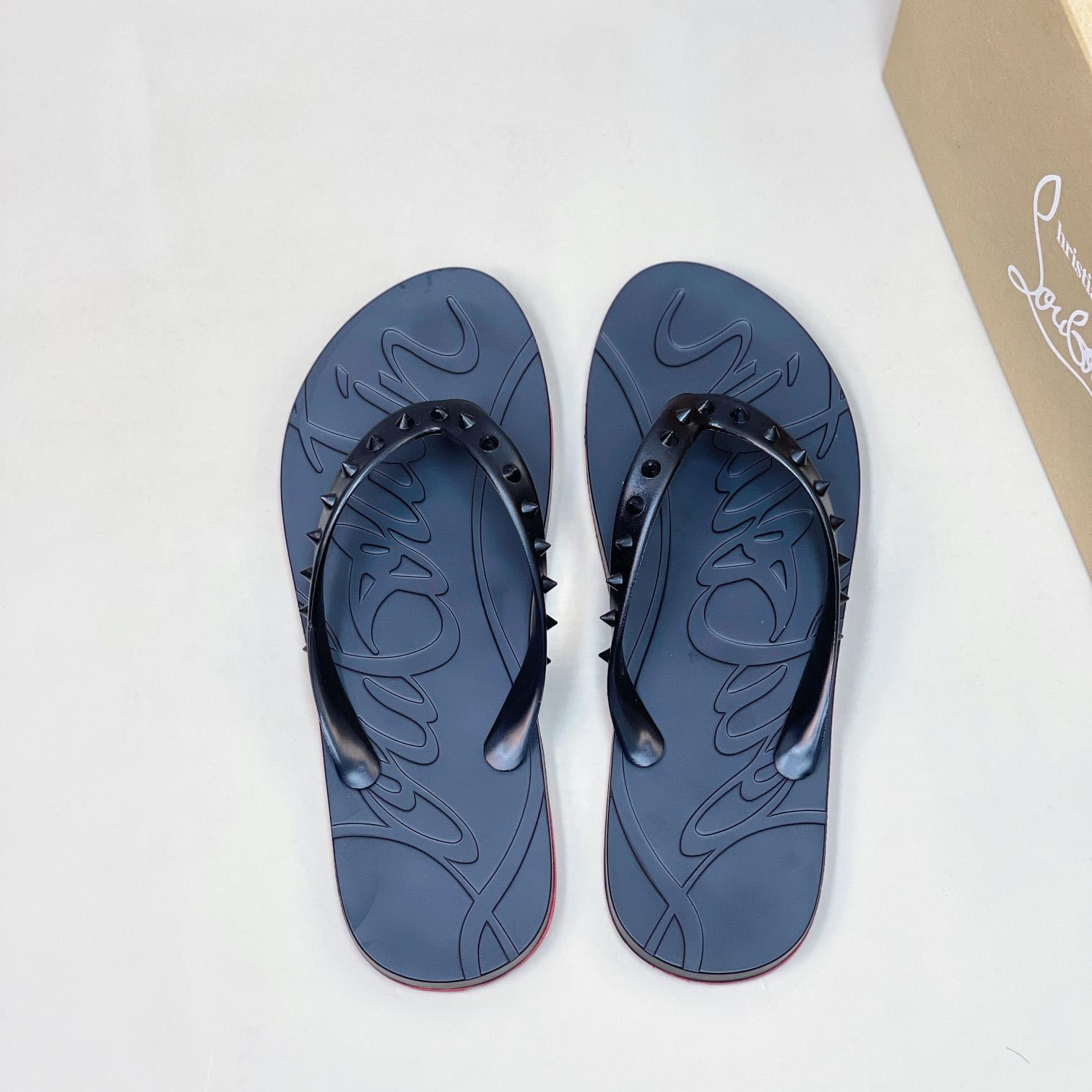 Christian Louboutin Loubi Flip Man Flip-flops - Rubber - DopestKickz