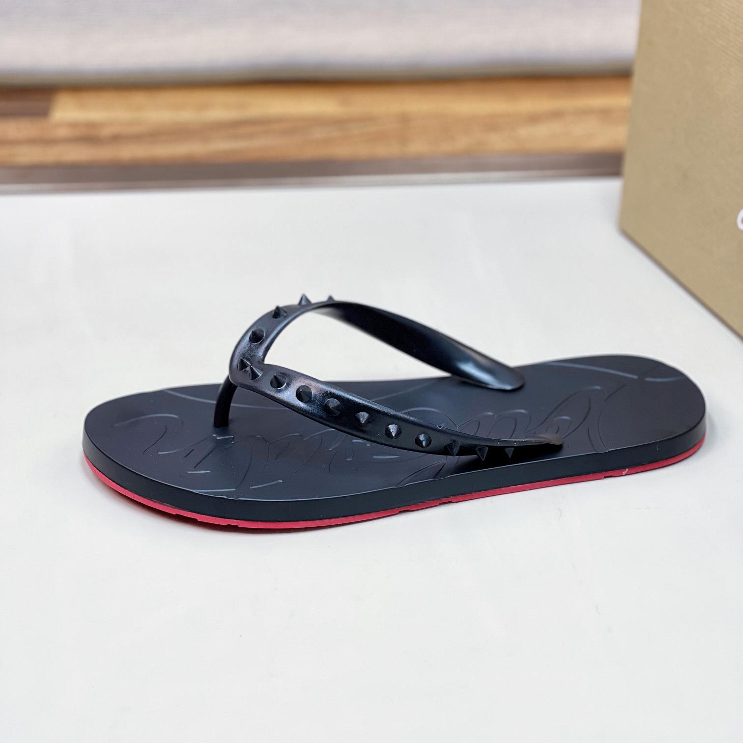 Christian Louboutin Loubi Flip Man Flip-flops - Rubber - DopestKickz