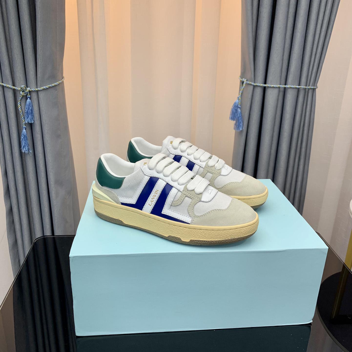 Lanvin Leather Clay Low-Top Sneakers - DopestKickz