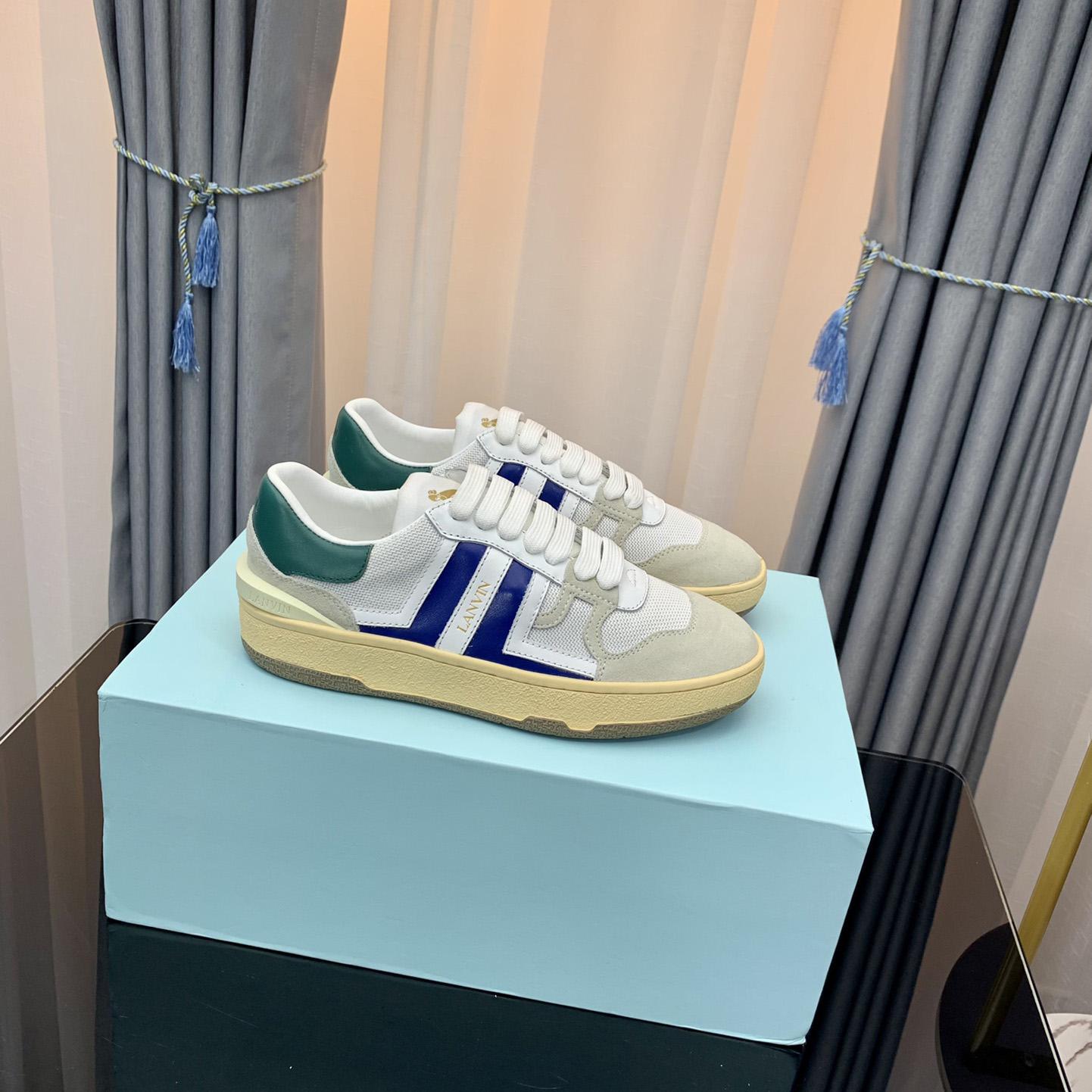 Lanvin Leather Clay Low-Top Sneakers - DopestKickz