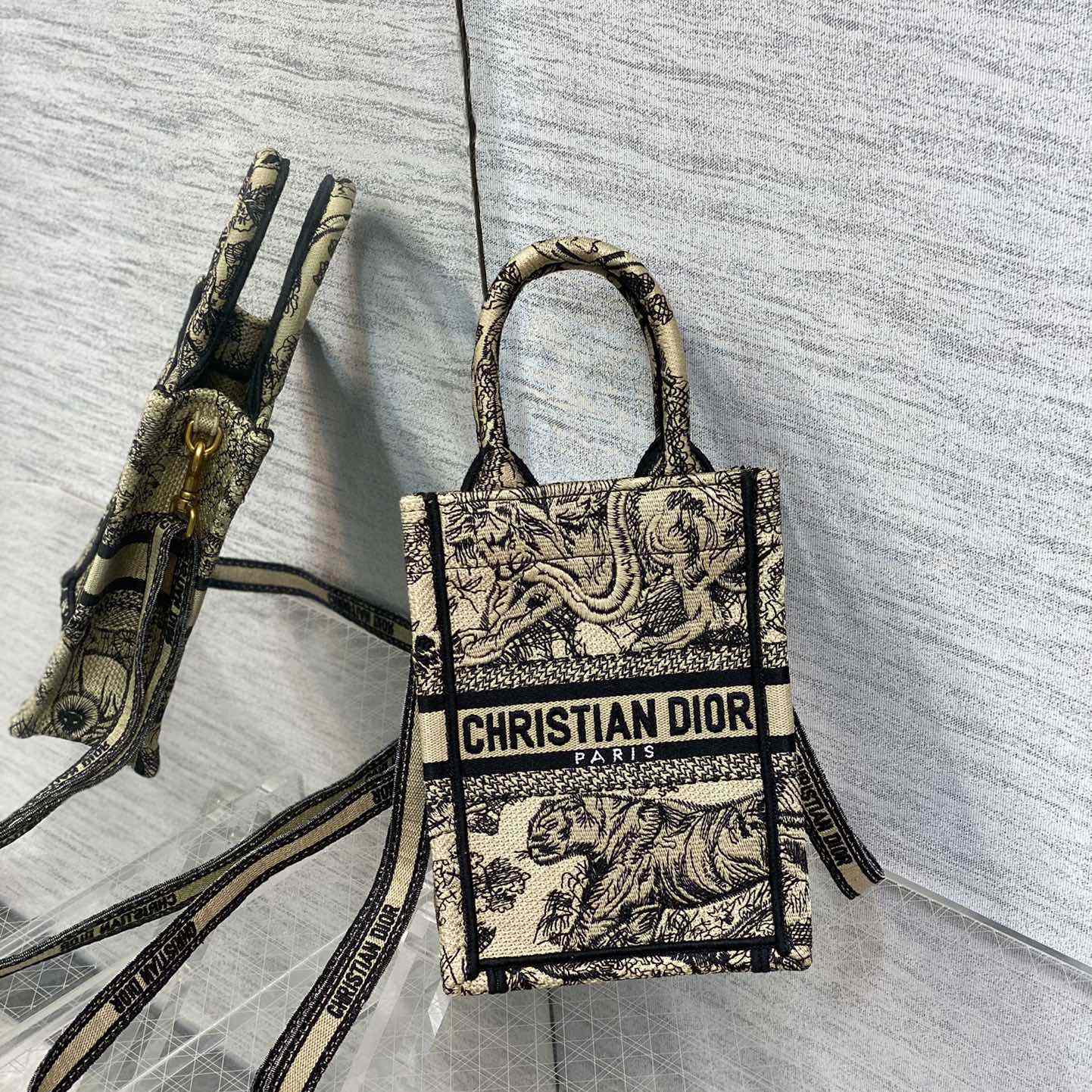 Dior Mini Dior Book Tote Phone Bag - DopestKickz