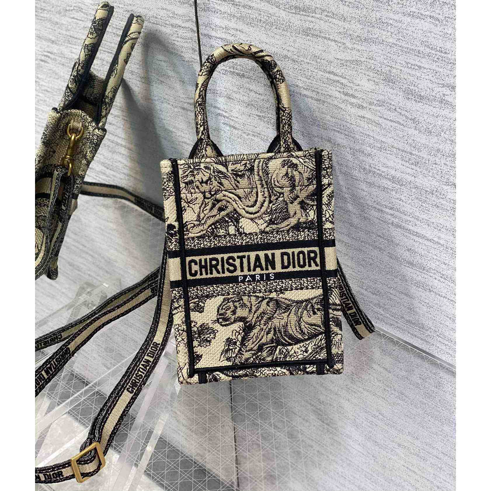 Dior Mini Dior Book Tote Phone Bag - DopestKickz