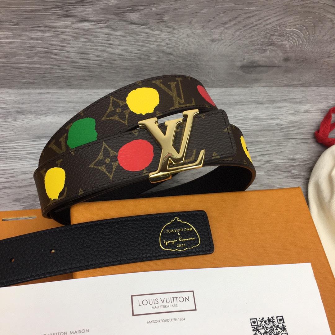 Louis Vuitton LV x YK LV Initiales 30mm Reversible Infinity Dots - DopestKickz