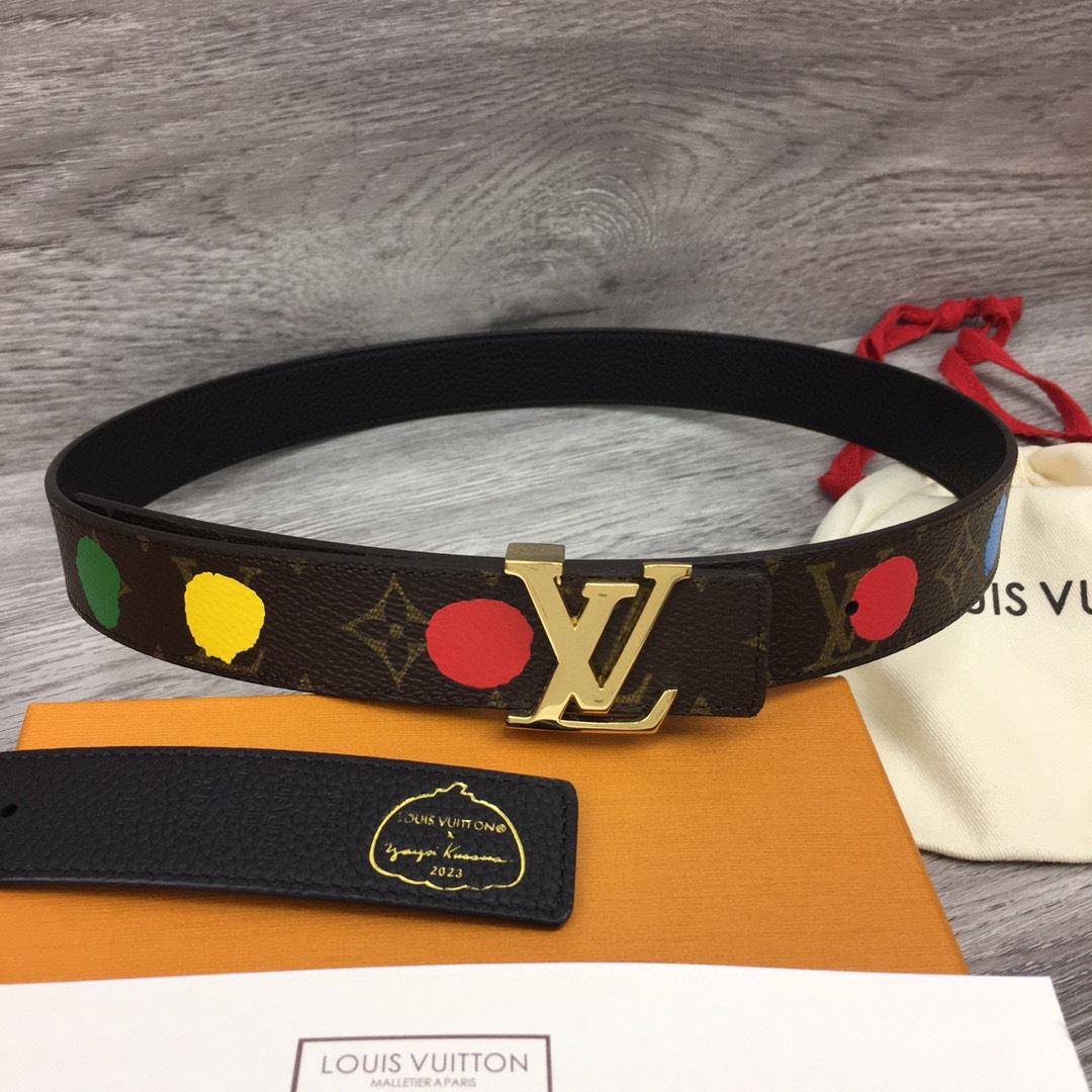 Louis Vuitton LV x YK LV Initiales 30mm Reversible Infinity Dots - DopestKickz