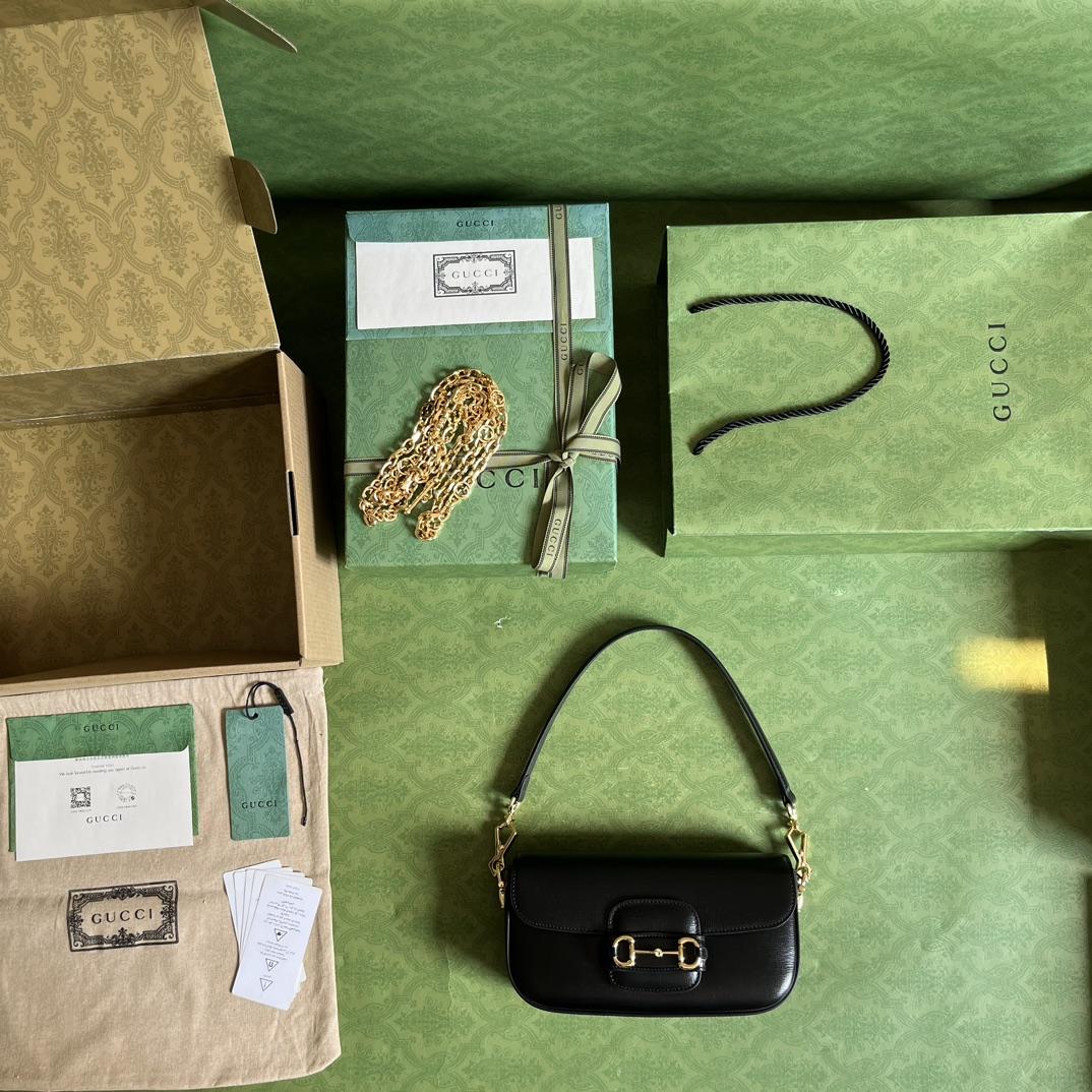 Gucci Horsebit 1955 Small Shoulder Bag(24-13-5cm)   - DopestKickz