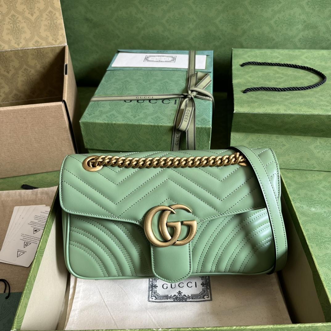 Gucci GG Marmont Small Shoulder Bag(26*15*7cm)   - DopestKickz