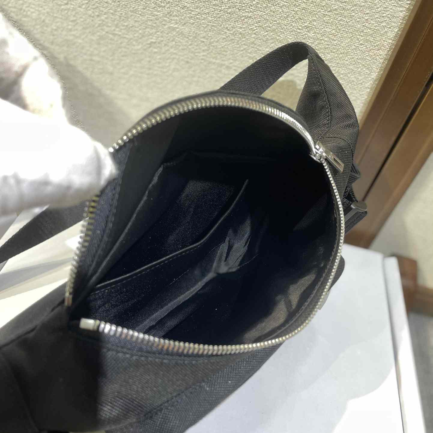 Celine Large Zipped Belt Bag Trekking In Nylon With Celine Print Black - DopestKickz