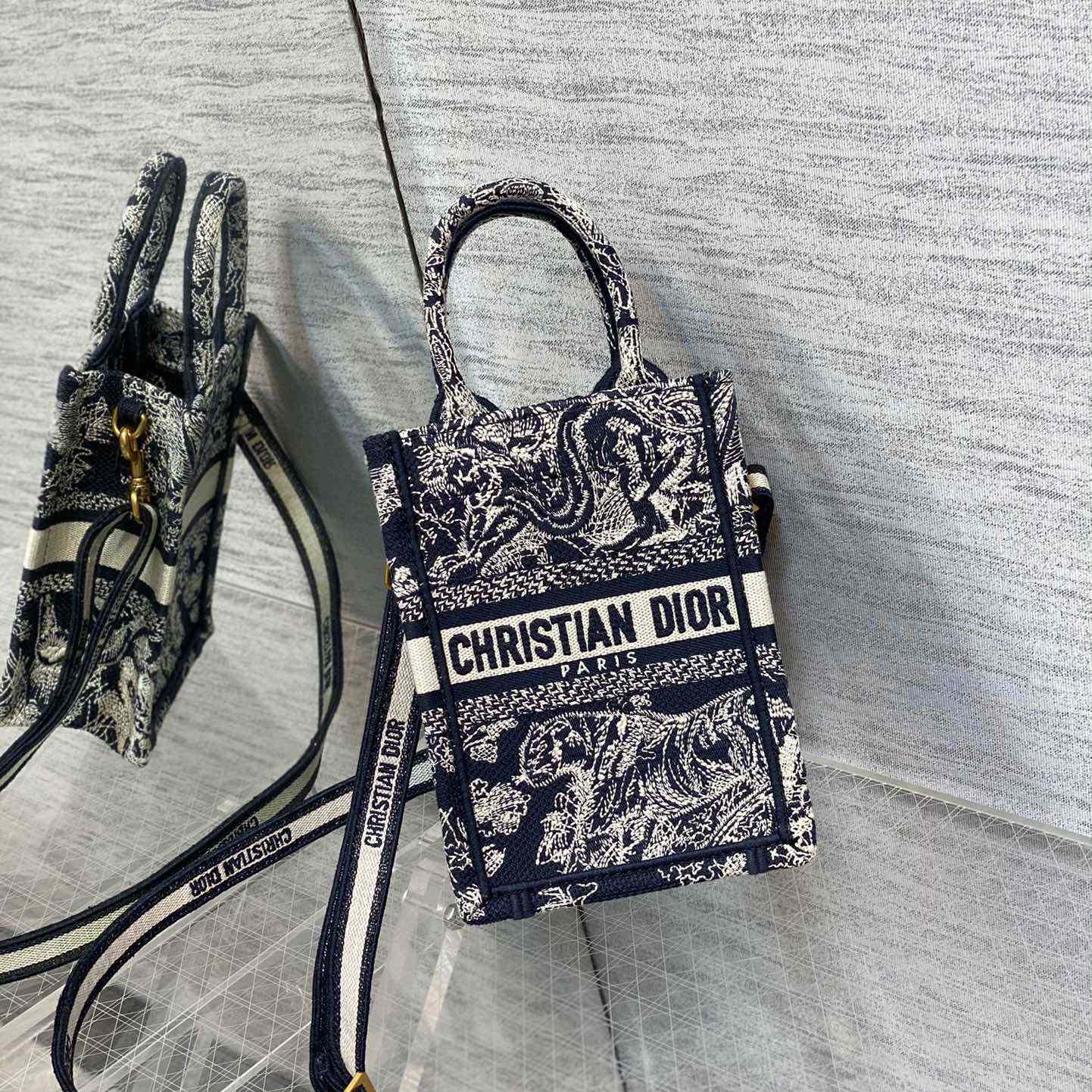 Dior Mini Dior Book Tote Phone Bag - DopestKickz