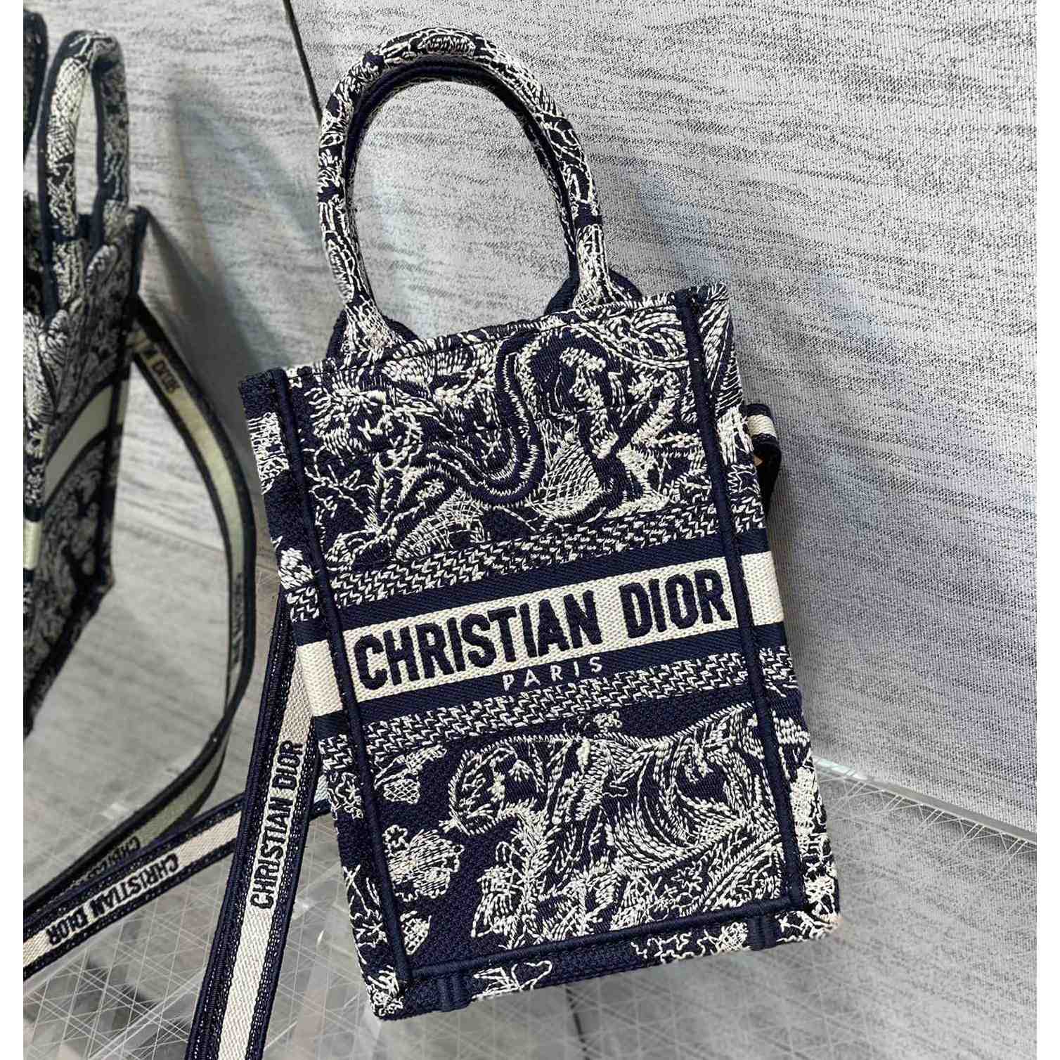 Dior Mini Dior Book Tote Phone Bag - DopestKickz