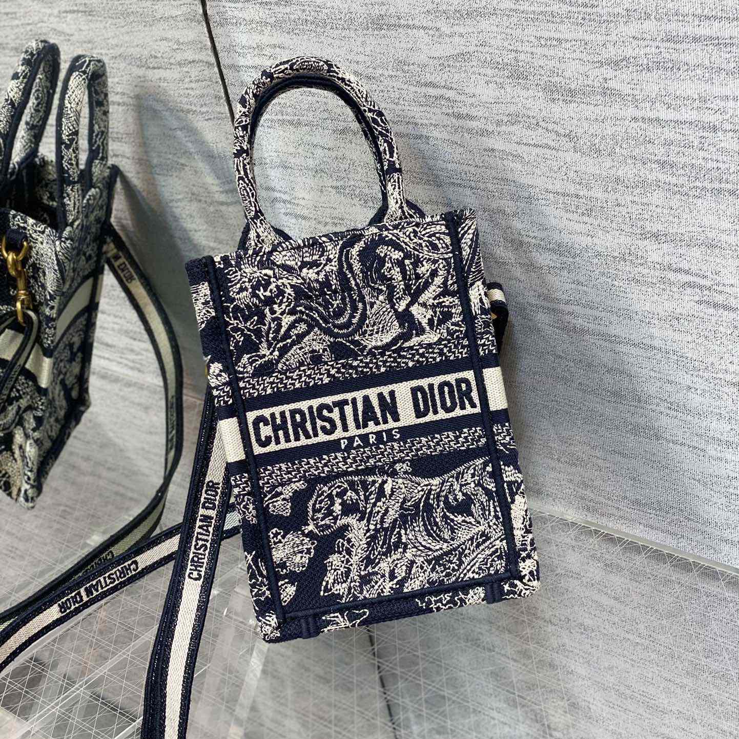 Dior Mini Dior Book Tote Phone Bag - DopestKickz