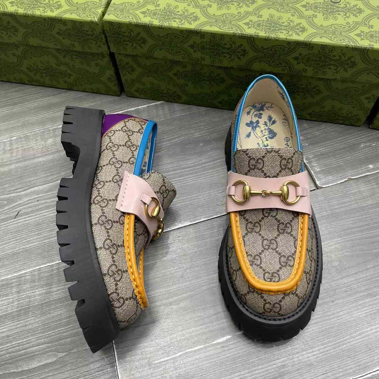 Gucci Women's GG Lug Sole Loafer - DopestKickz