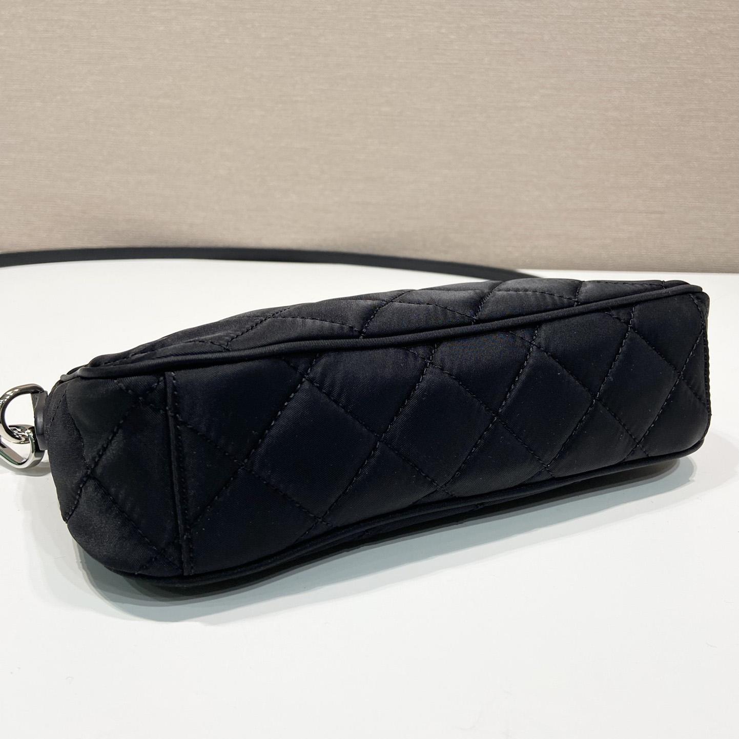 Prada Tessuto Nylon Quilted Chain Convertible Crossbody Bag - DopestKickz
