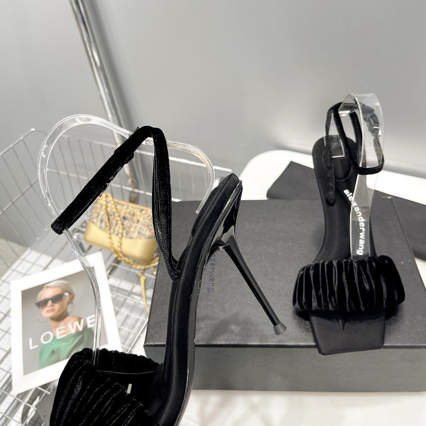 Alexander Wang Julie Scrunchie Sandal In Velvet - DopestKickz