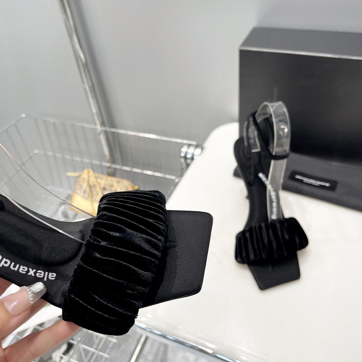 Alexander Wang Julie Scrunchie Sandal In Velvet - DopestKickz