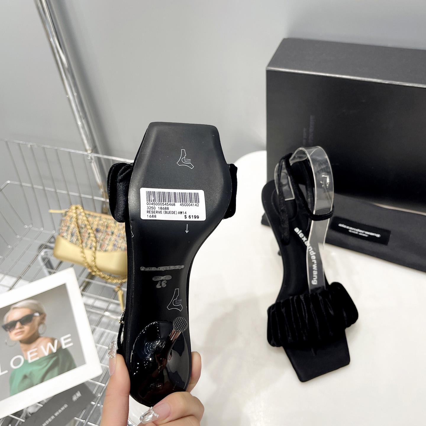 Alexander Wang Julie Scrunchie Sandal In Velvet - DopestKickz