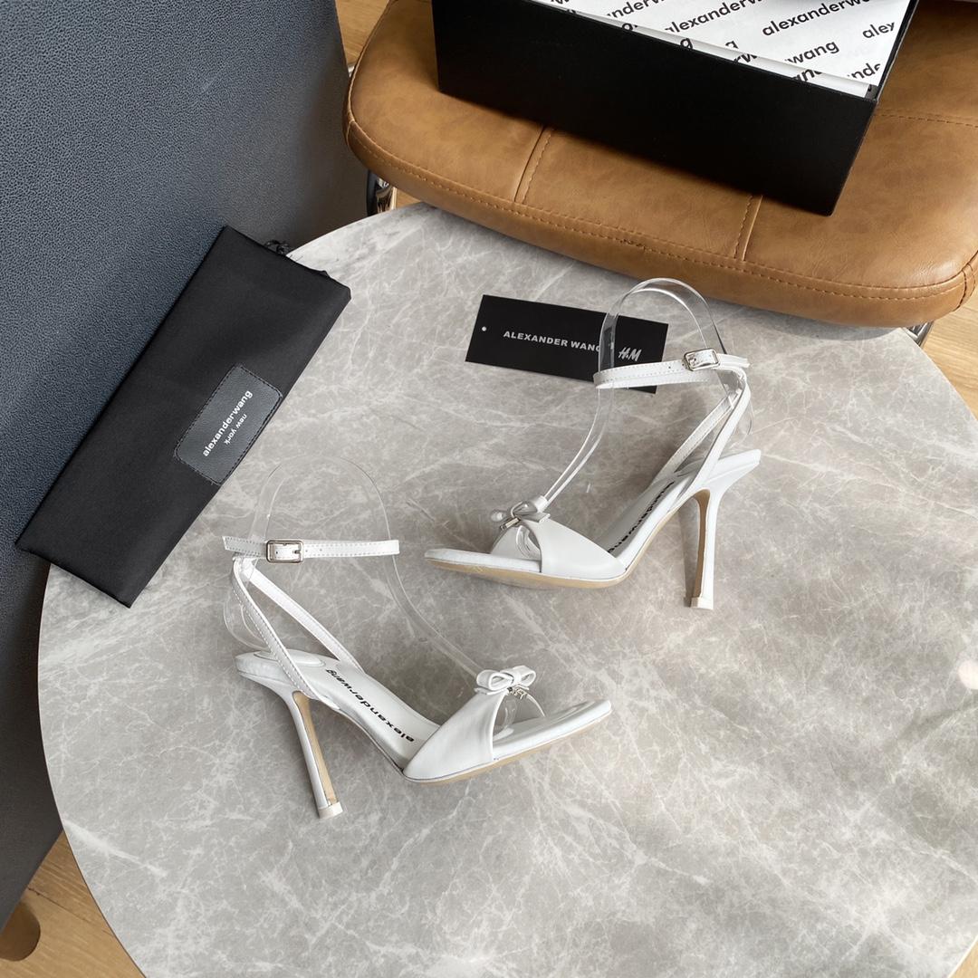 Alexander Wang Dahlia 105 Bow Sandal In Satin - DopestKickz