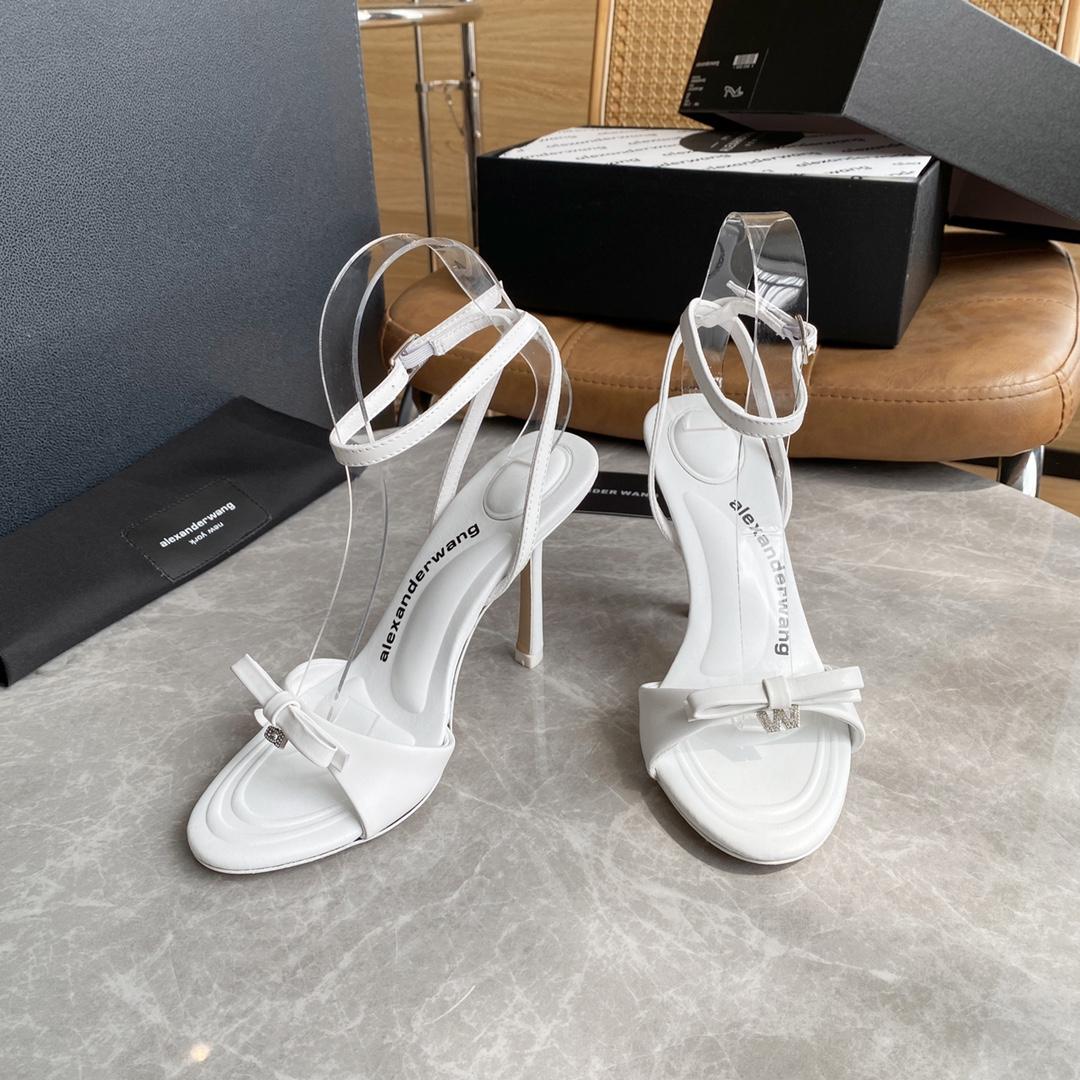 Alexander Wang Dahlia 105 Bow Sandal In Satin - DopestKickz