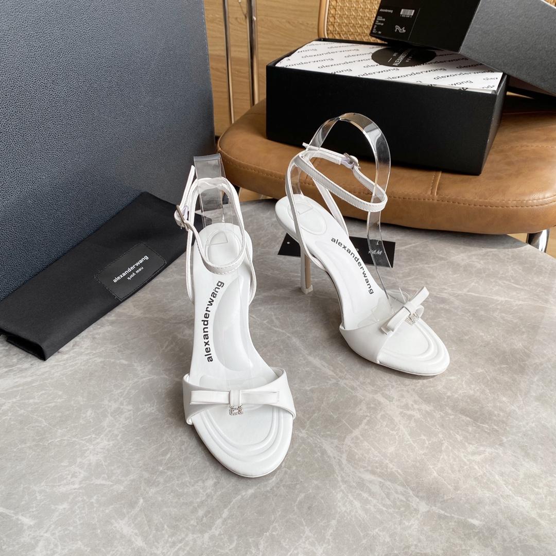 Alexander Wang Dahlia 105 Bow Sandal In Satin - DopestKickz