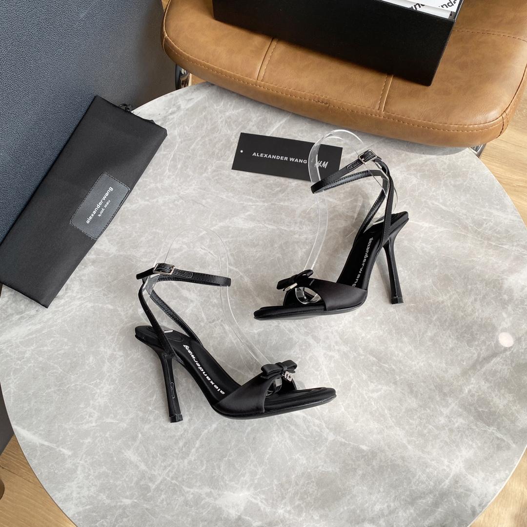 Alexander Wang Dahlia 105 Bow Sandal In Satin - DopestKickz