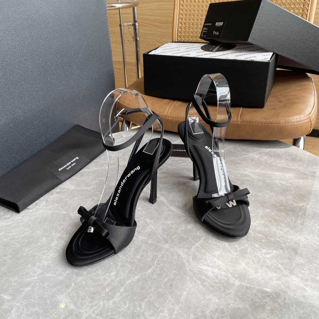Alexander Wang Dahlia 105 Bow Sandal In Satin - DopestKickz