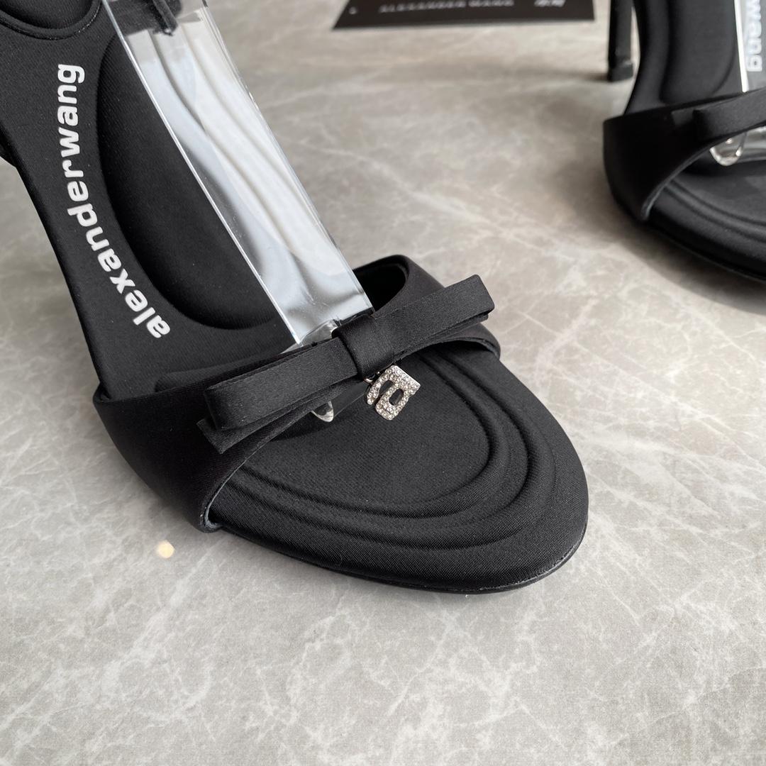 Alexander Wang Dahlia 105 Bow Sandal In Satin - DopestKickz