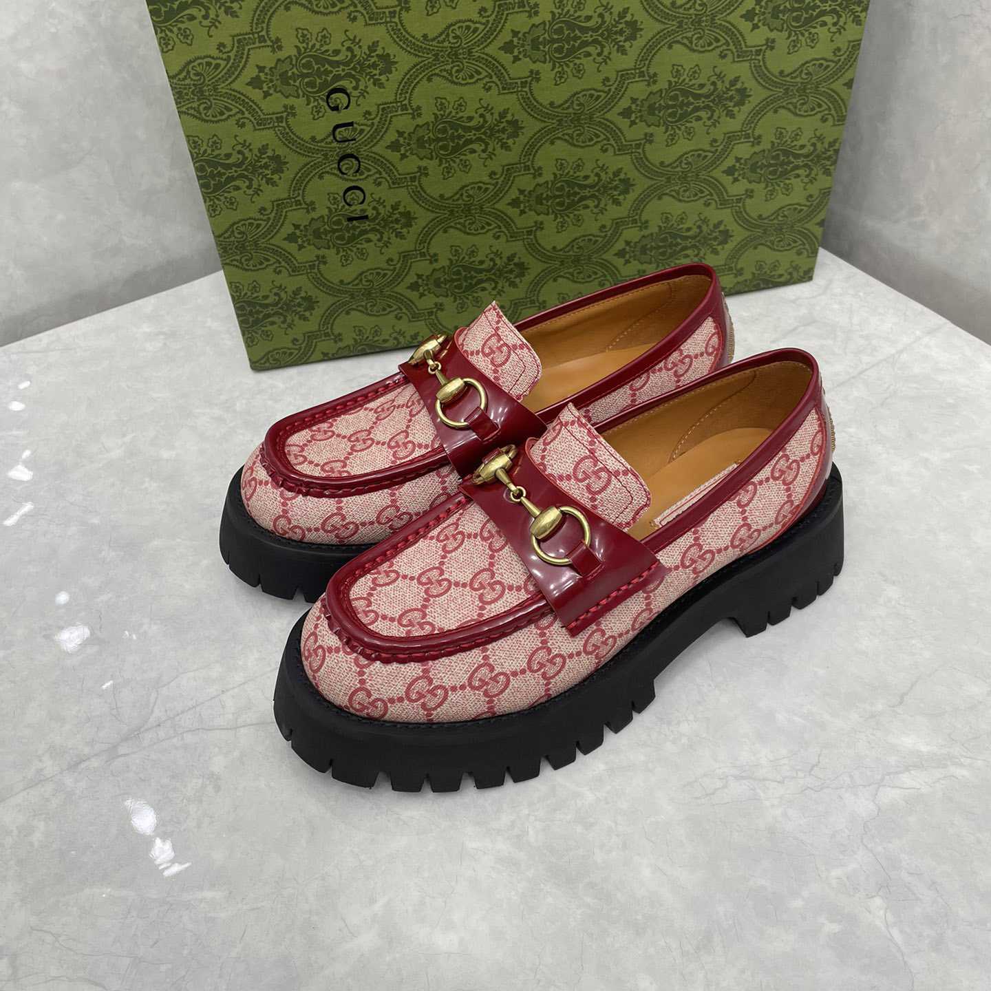 Gucci Women's GG Lug Sole Loafer - DopestKickz