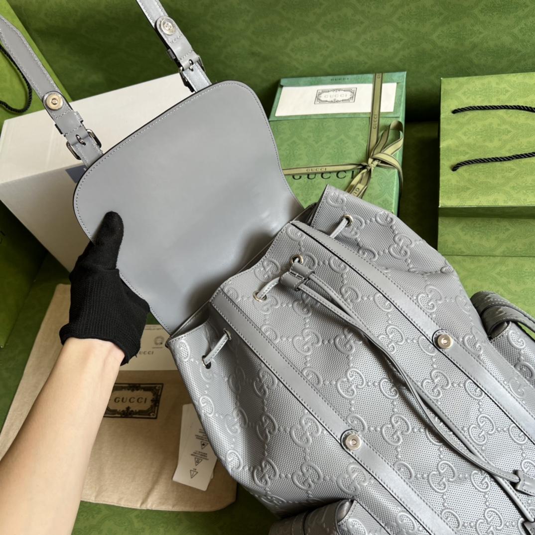 Gucci GG Embossed Backpack(34-41-12cm) - DopestKickz