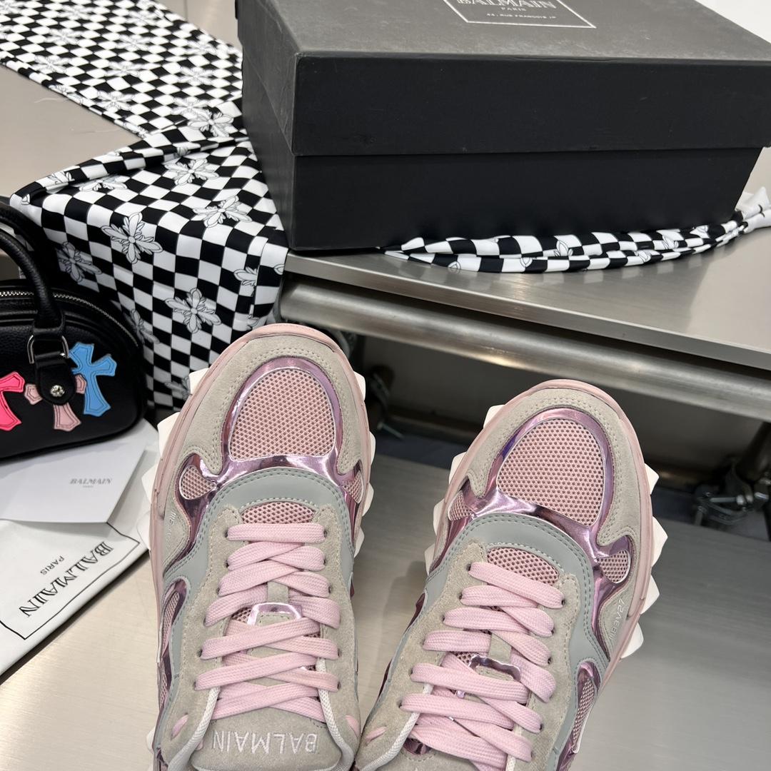 Balmain B-East Trainer In leather, Suede And Mesh - DopestKickz