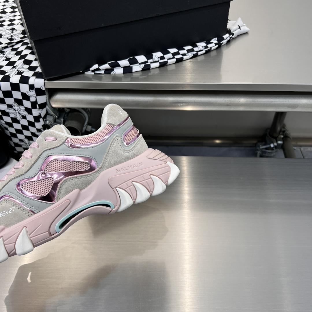 Balmain B-East Trainer In leather, Suede And Mesh - DopestKickz