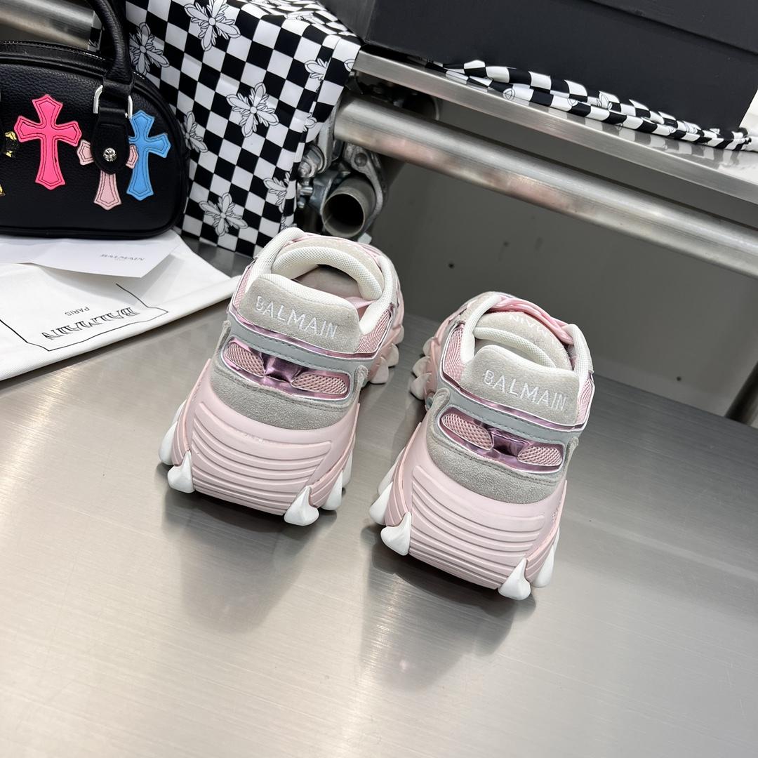 Balmain B-East Trainer In leather, Suede And Mesh - DopestKickz