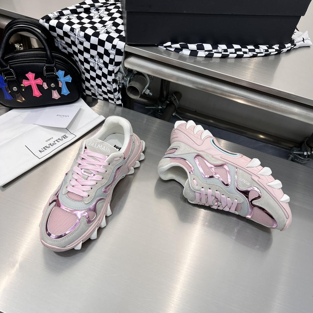 Balmain B-East Trainer In leather, Suede And Mesh - DopestKickz