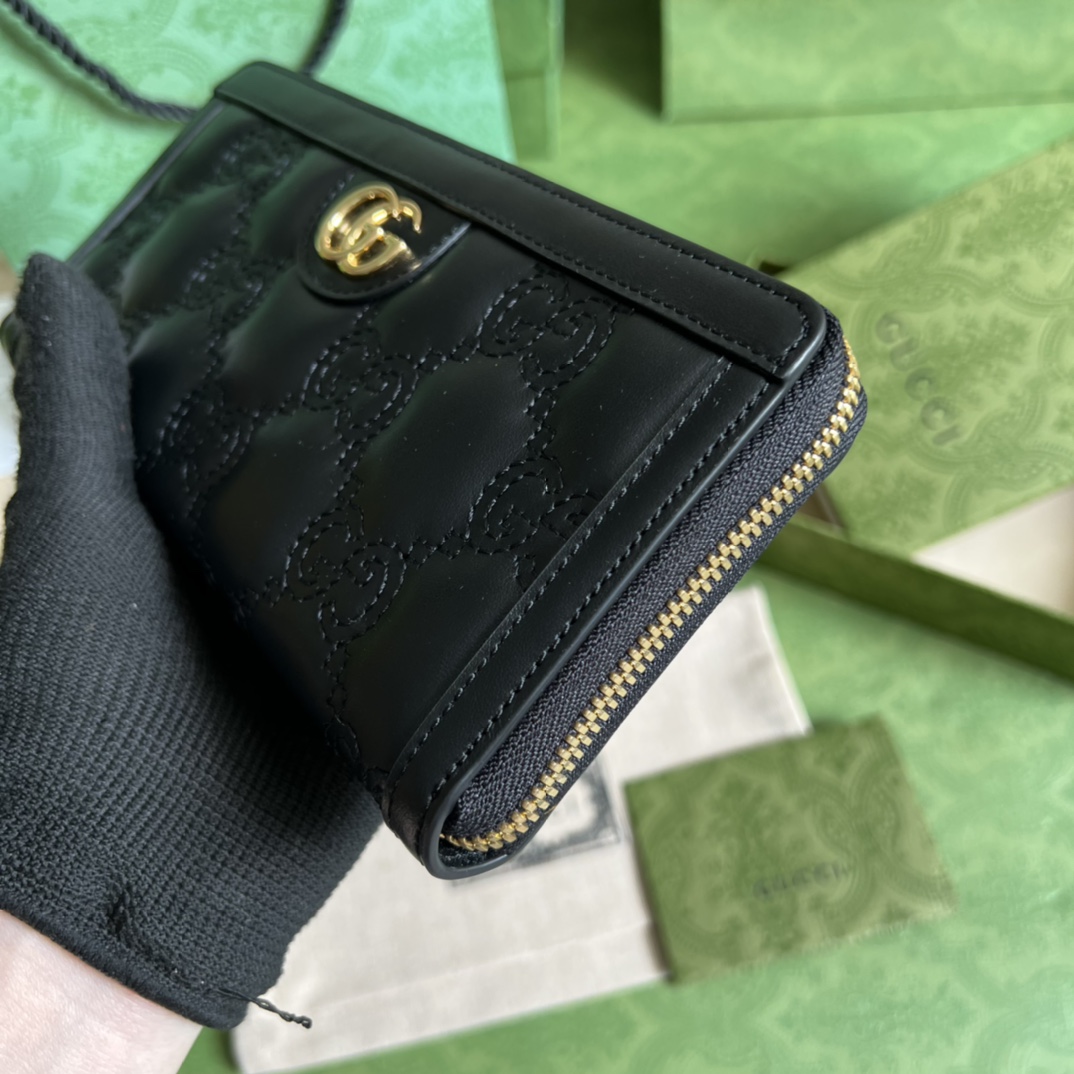 Gucci GG Matelasse Zip-around Wallet - DopestKickz