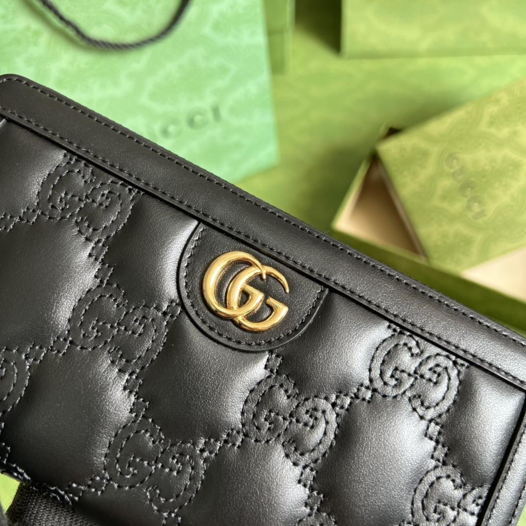 Gucci GG Matelasse Zip-around Wallet - DopestKickz
