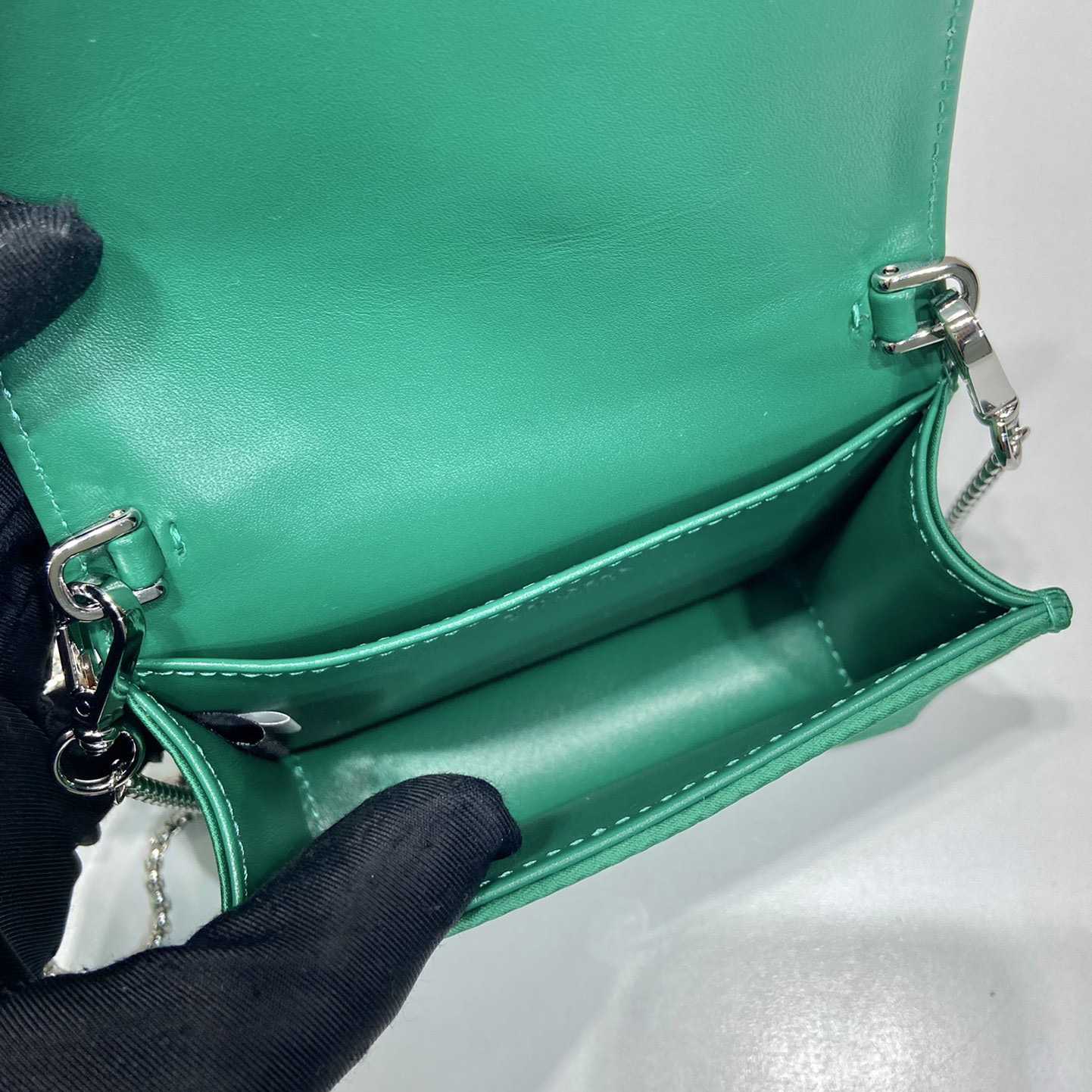 Prada Cardholder With Shoulder Strap And Crystals - DopestKickz