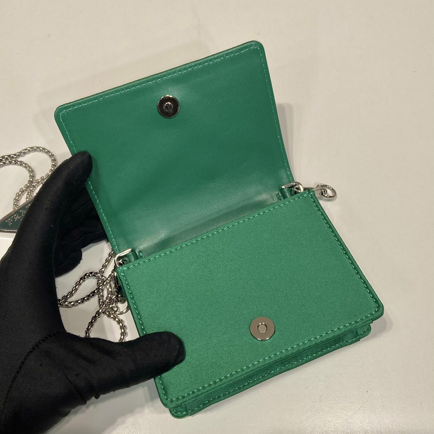 Prada Cardholder With Shoulder Strap And Crystals - DopestKickz