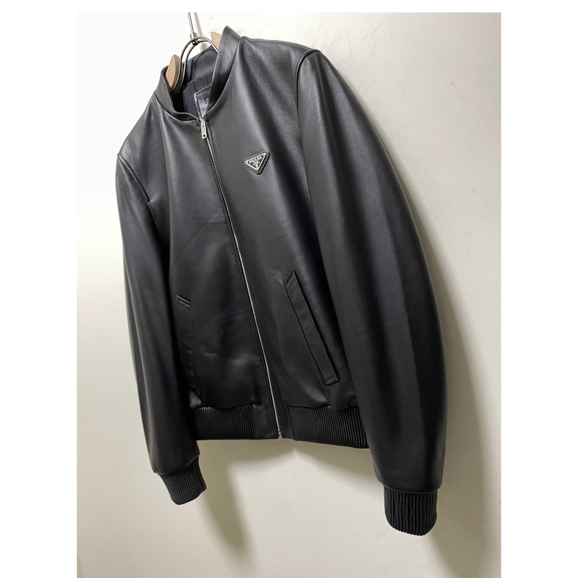 Prada Nappa Leather Bomber Jacket - DopestKickz