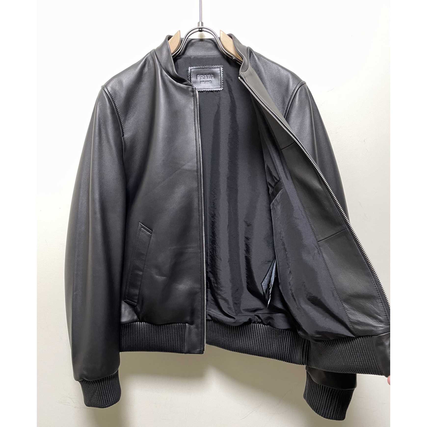 Prada Nappa Leather Bomber Jacket - DopestKickz
