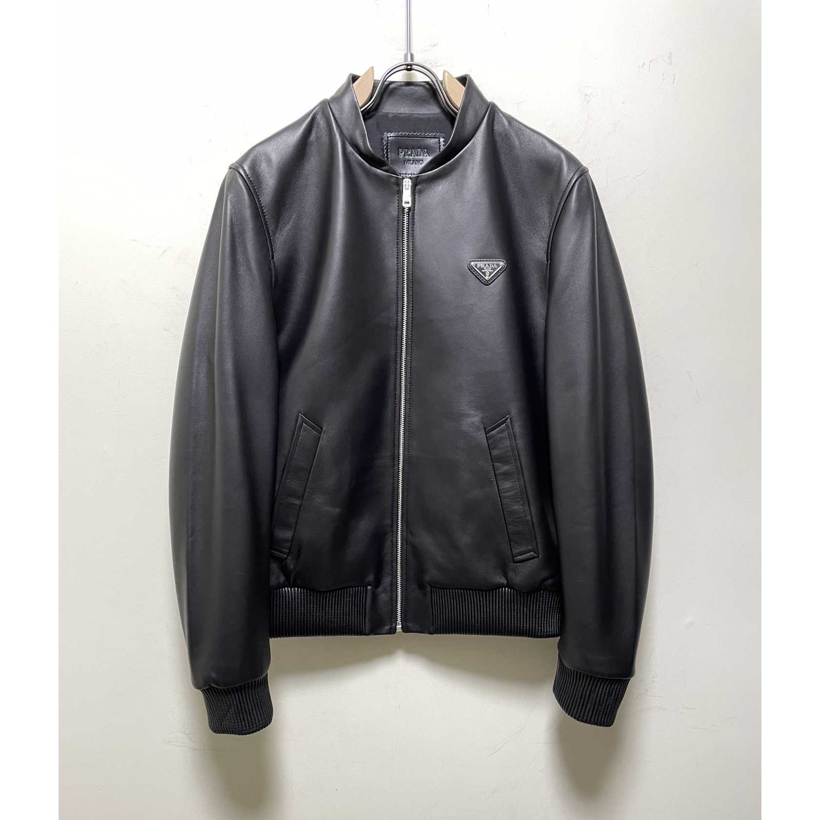 Prada Nappa Leather Bomber Jacket - DopestKickz