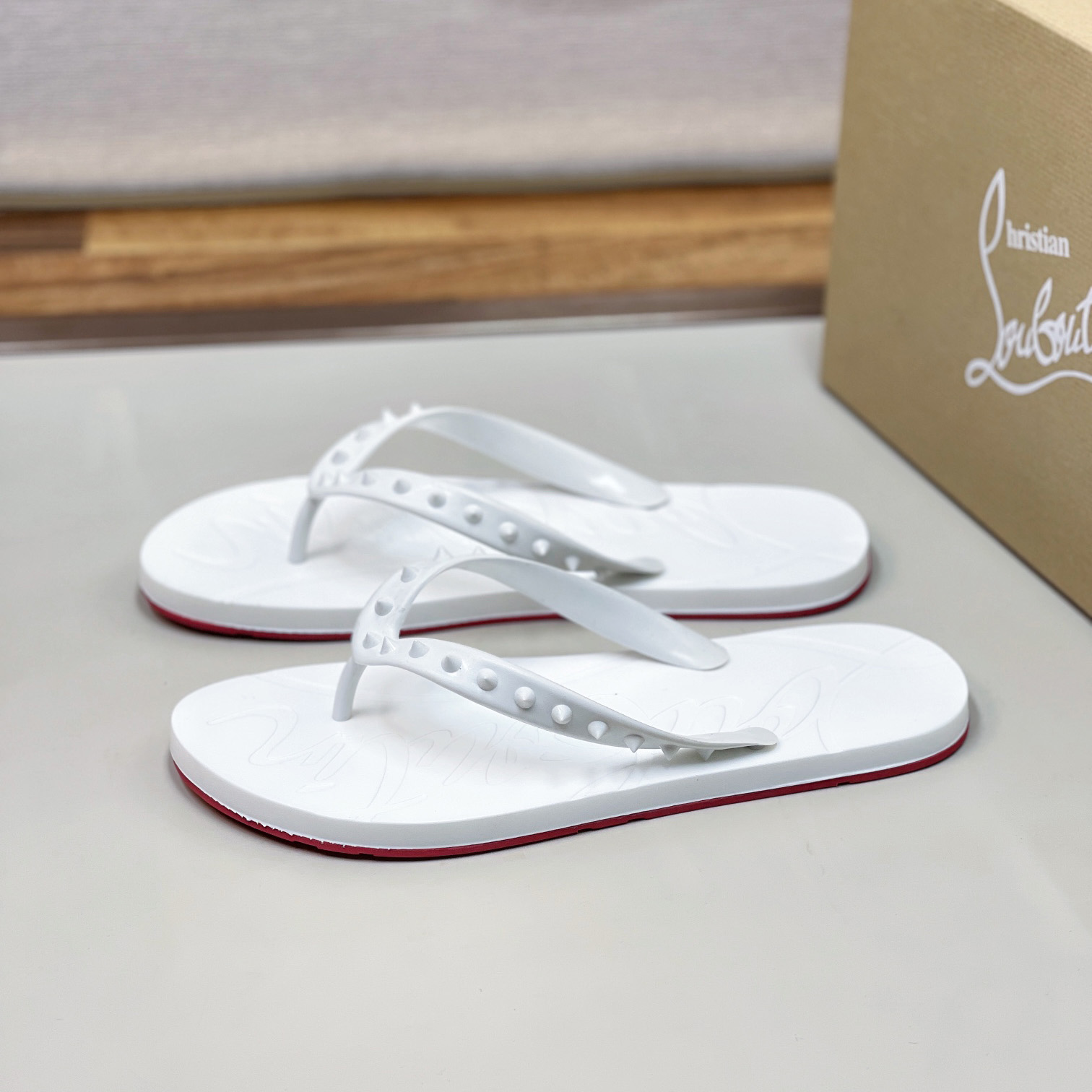 Christian Louboutin Loubi Flip Man Flip-flops - Rubber - DopestKickz