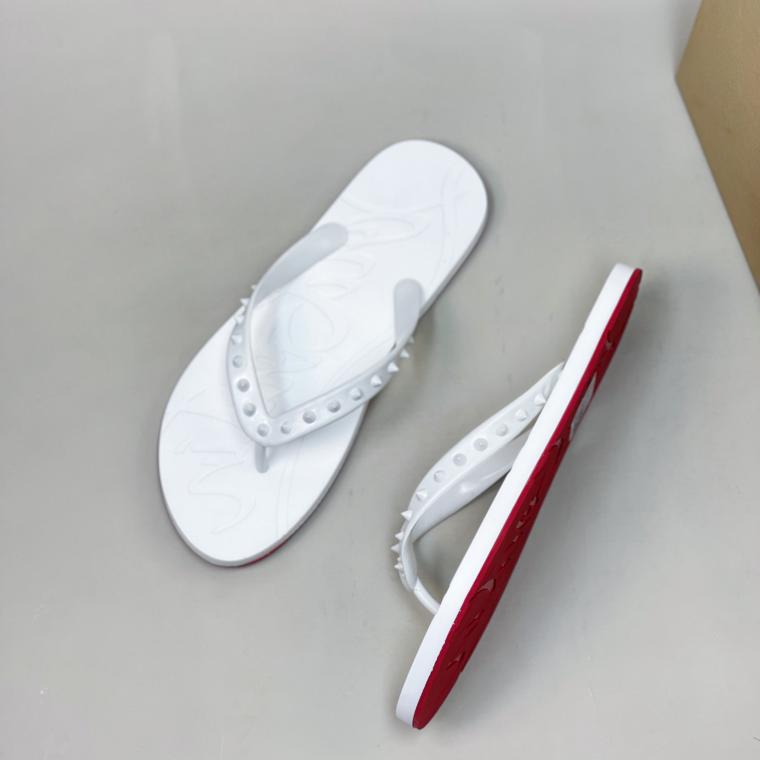 Christian Louboutin Loubi Flip Man Flip-flops - Rubber - DopestKickz