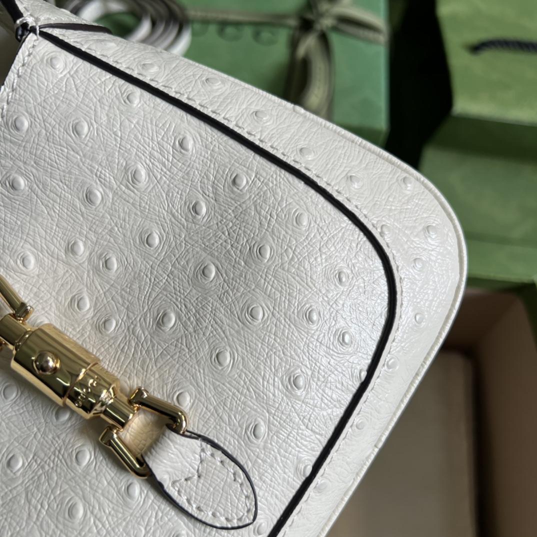 Gucci Jackie 1961 Ostrich Mini Shoulder Bag - DopestKickz