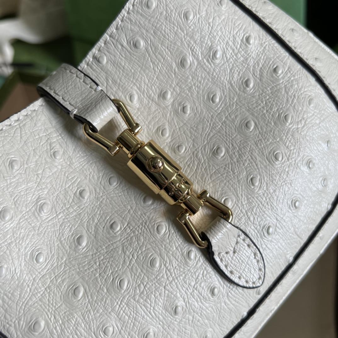 Gucci Jackie 1961 Ostrich Mini Shoulder Bag - DopestKickz