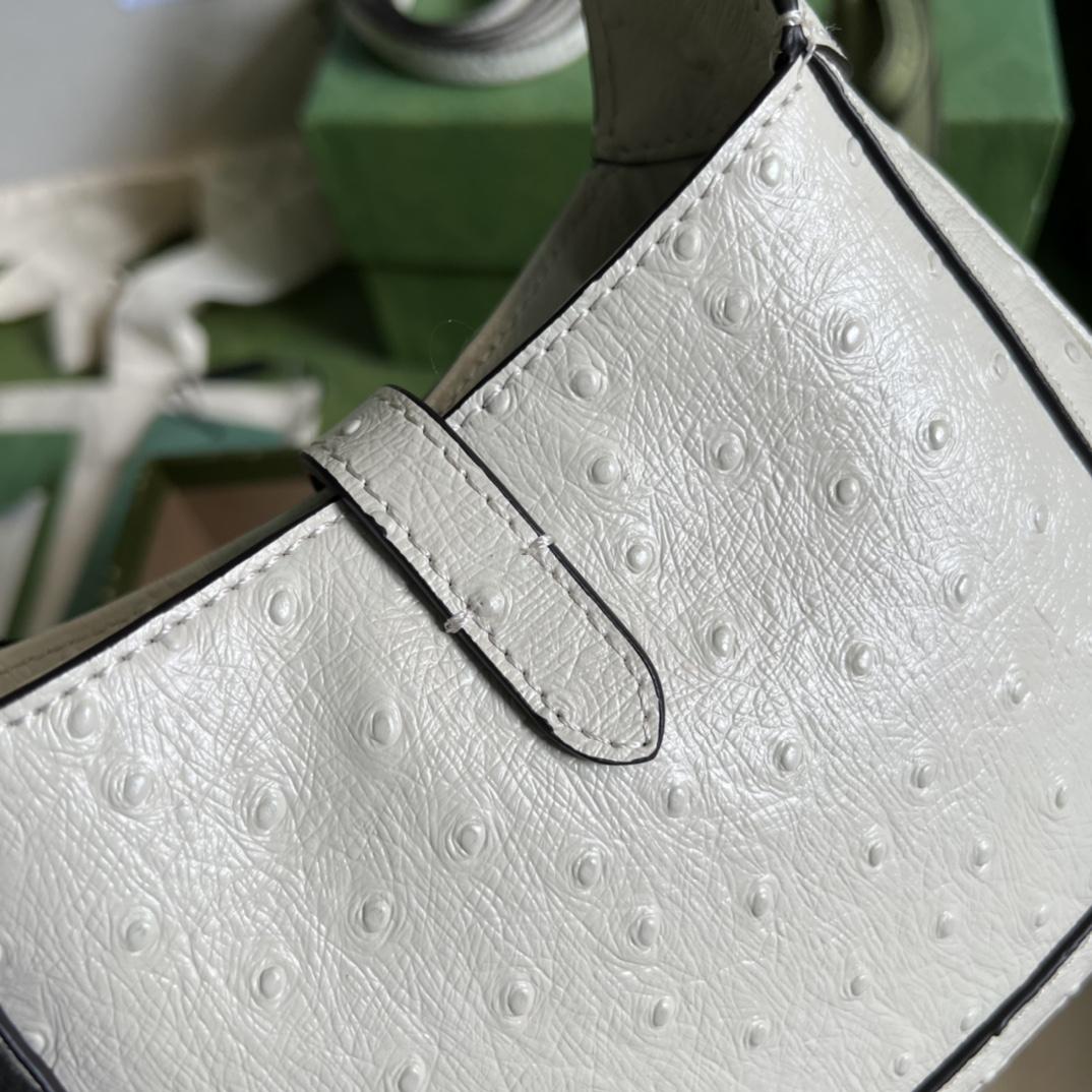 Gucci Jackie 1961 Ostrich Mini Shoulder Bag - DopestKickz